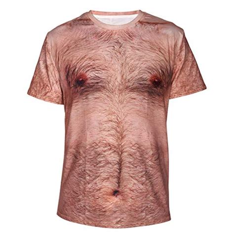 fake chest hair shirt|More.